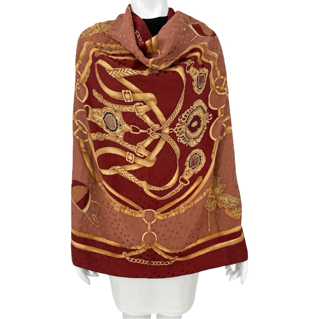 100 Silk Made In Italy Vintage Scarf
